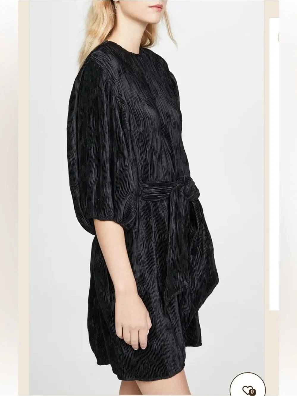 ganni pleated satin dress Ganni Pleated Satin Wide Dress